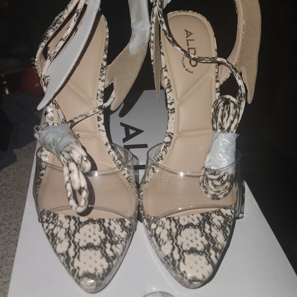 Snake print stiletto platform heels - Picture 2 of 5